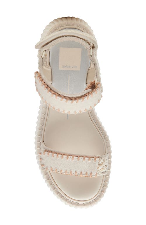 Dolce Vita Debra Platform Sandal In Ivory Suede