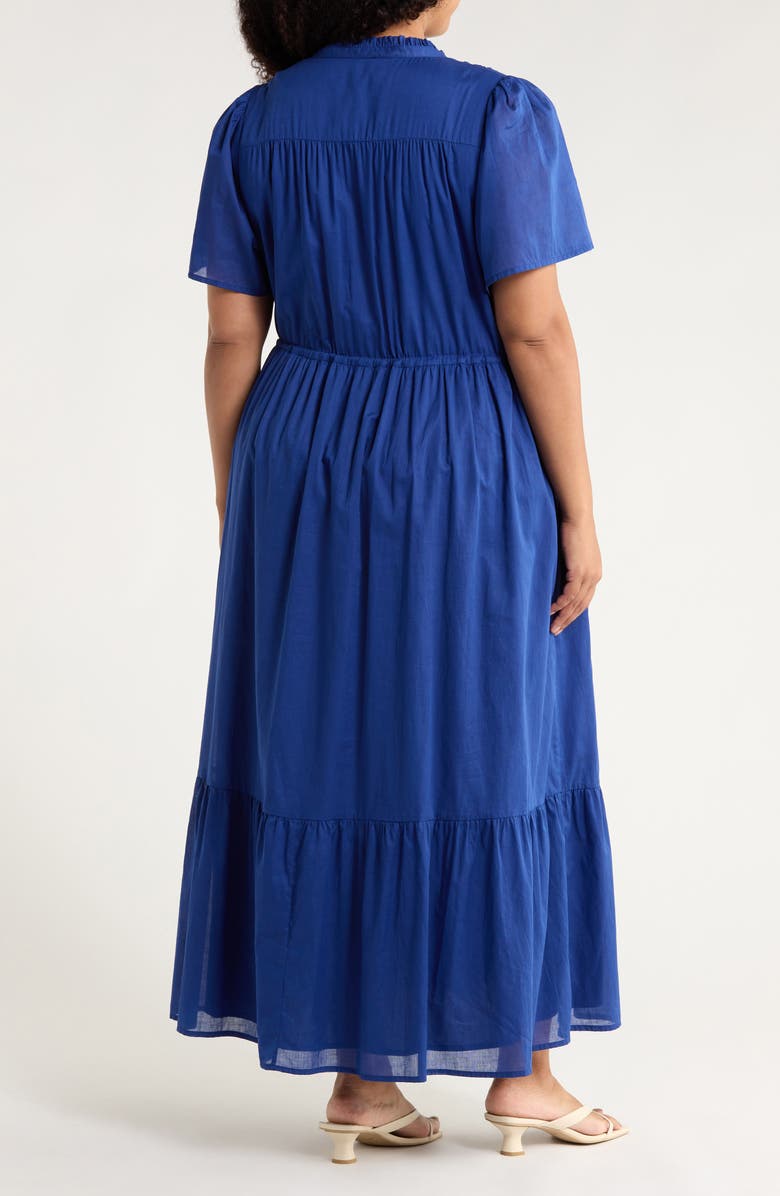 SUGARLIPS Bluebell Tiered Cotton Maxi Dress, Alternate, color, Navy