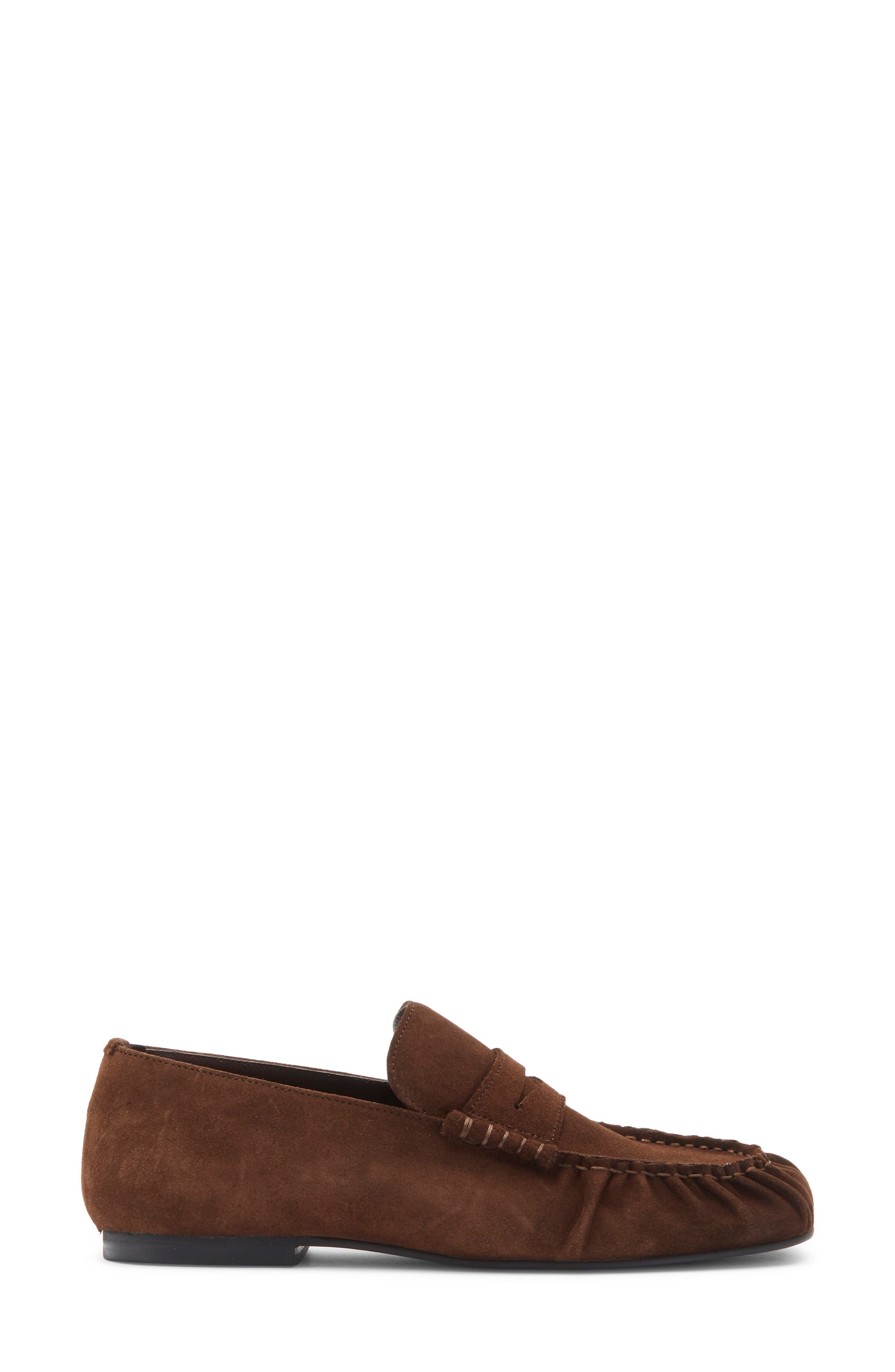 Aven Penny Loafer, Alternate, color, SUEDE BROWN