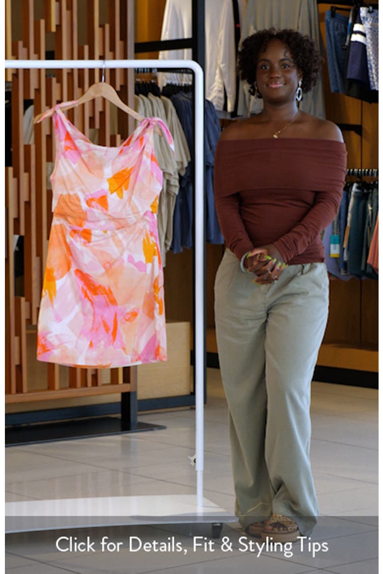 Mariella Abstract Print One-Shoulder Cotton Minidress video