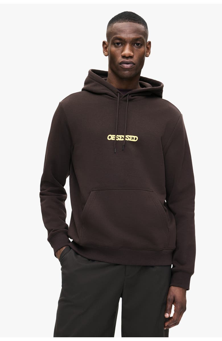 H&M Regular Fit Hoodie, Alternate, color, Brown/Snoopy