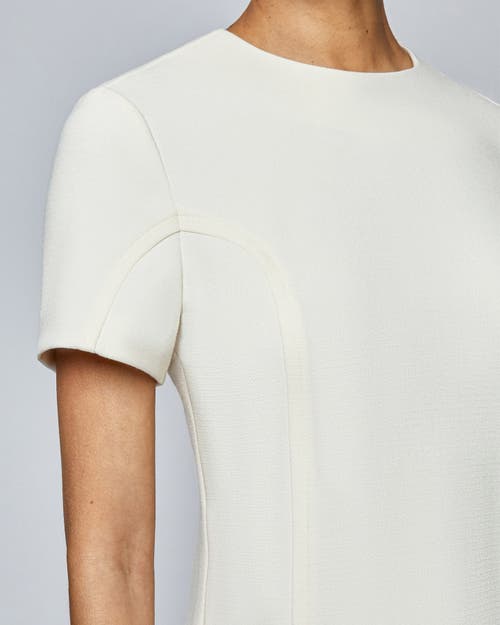 Santorelli Kate Zip-hem Stretch Crepe Dress In Desert Sand