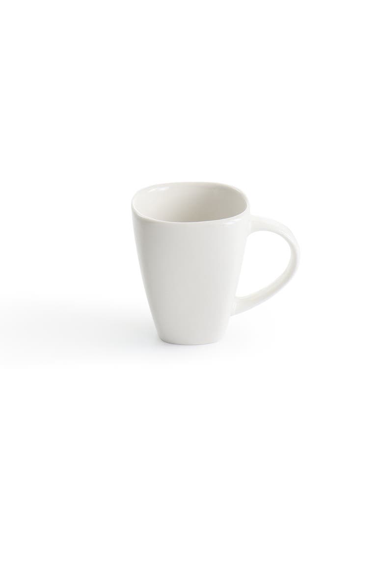 Gibson Elite 16 Piece Square Fine Ceramic Dinnerware Set, Alternate, color, White