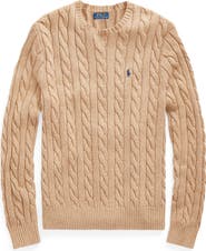 Polo Ralph Lauren Cable Knit Cotton Crewneck Sweater
