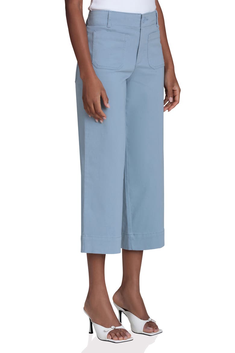 Cropped Cotton Twill Pants, Alternate, color, DUSTY BLUE