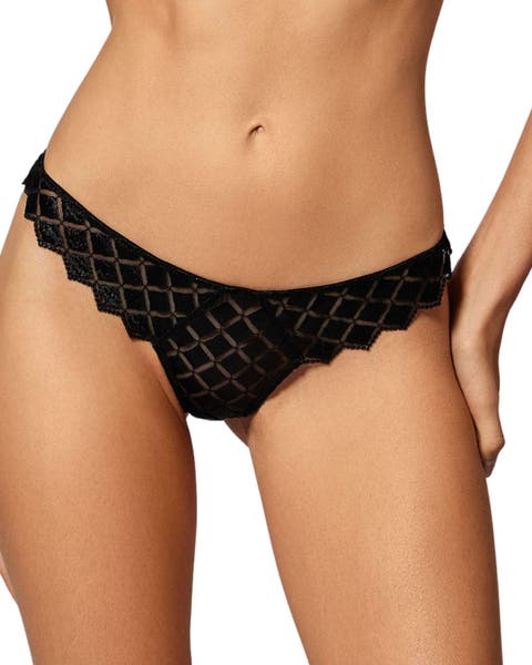 Lamine Embroidery Thong