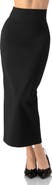 IVONNE Midi Pencil Skirt with Back Slit