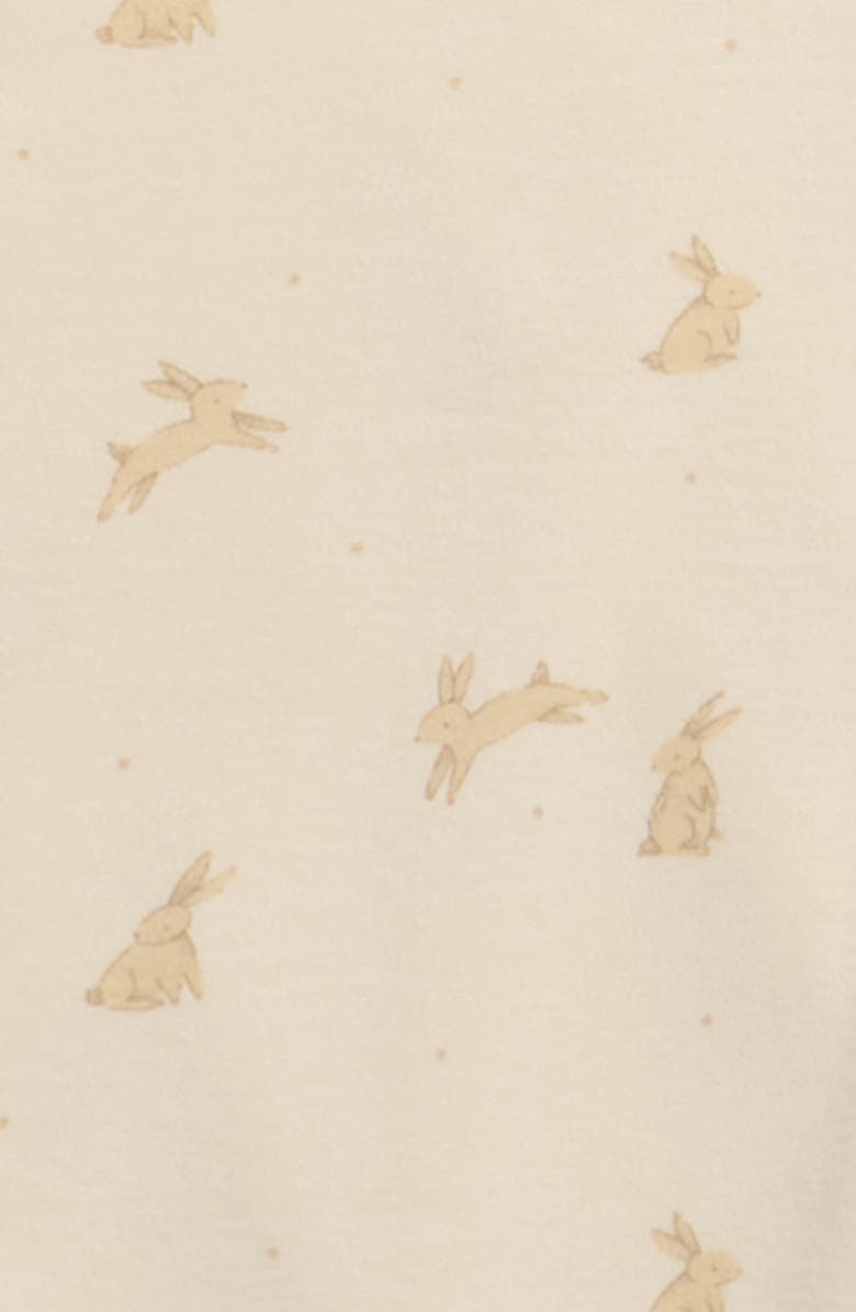 QUINCY MAE Bunny Print Long Sleeve Bodysuit, Alternate, color, Natural