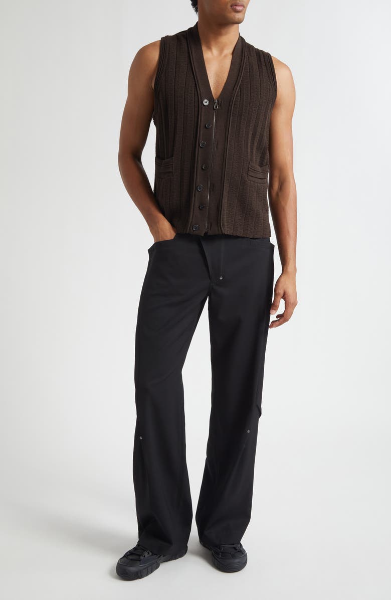 KIKO KOSTADINOV Kraner Stretch Virgin Wool Trousers, Alternate, color, Crow Black