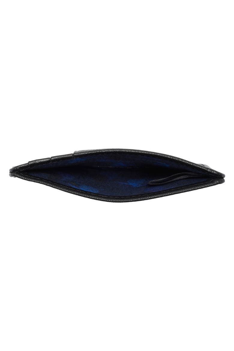 Embossed Logo Card Case, Alternate, color, BLACK
