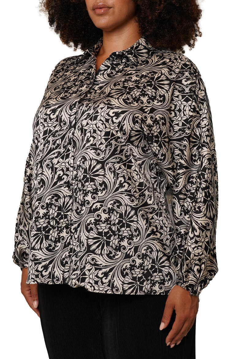Floral Button-Up Shirt, Alternate, color, TRINITY REVERSE