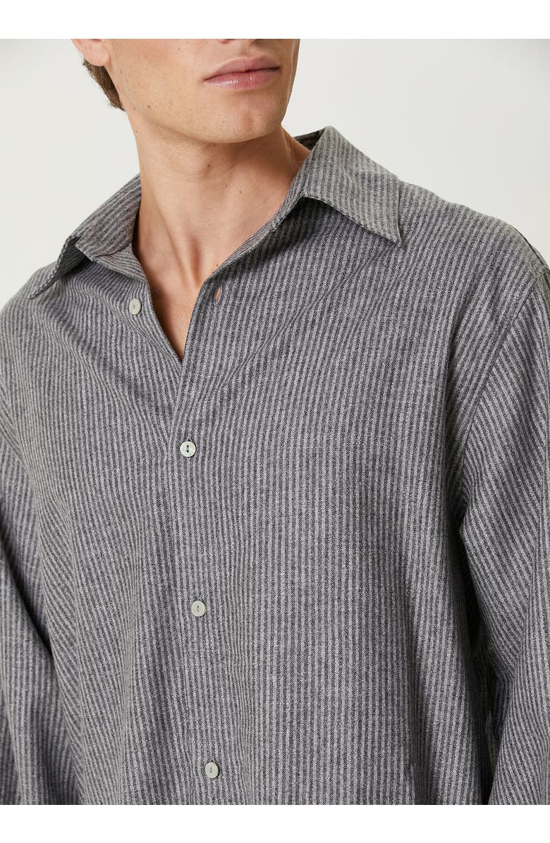 PCFG Wool & Cashmere Blend Your *Itch Srtiped Long Sleeve Shirt, Alternate, color, Grey