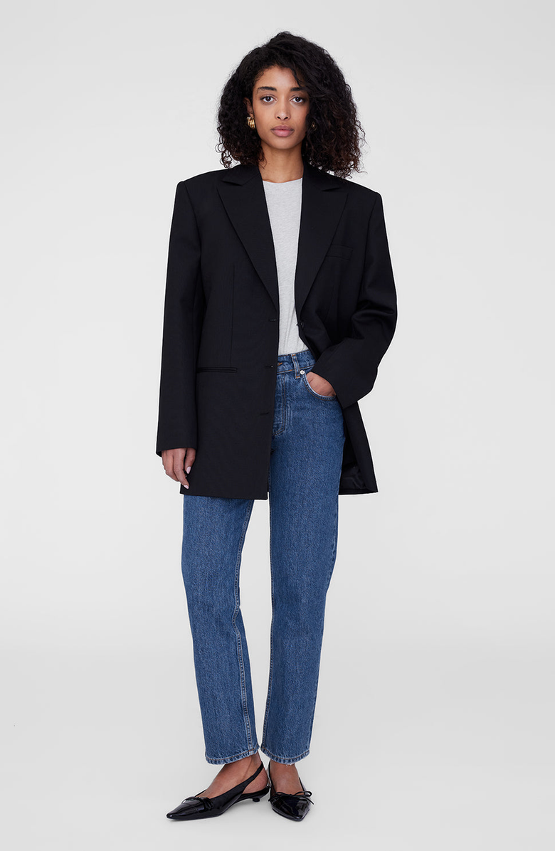 ANINE BING Lili Tee Framed Monogram, Alternate, color, 