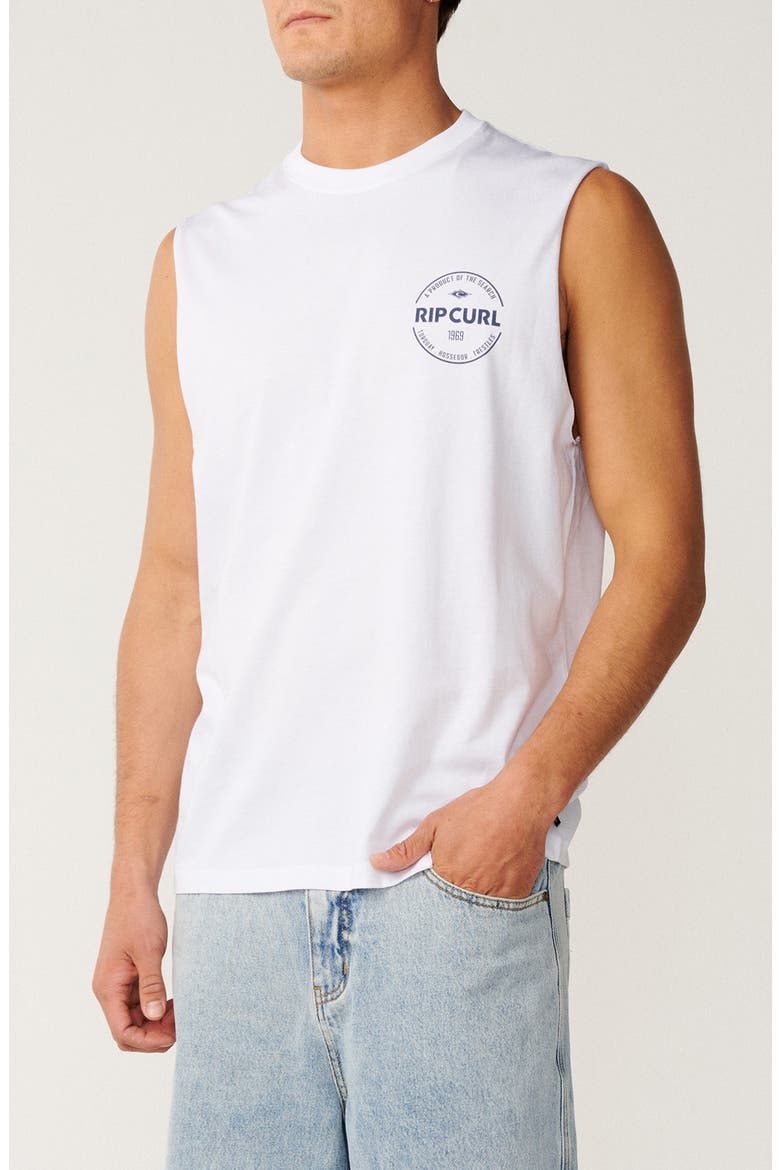 Staple Cotton Graphic Muscle T-Shirt, Main, color, WHITE