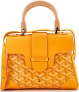 Pre-Owned Goyard Saigon Top Handle Bag Coated Canvas with Leather Mini