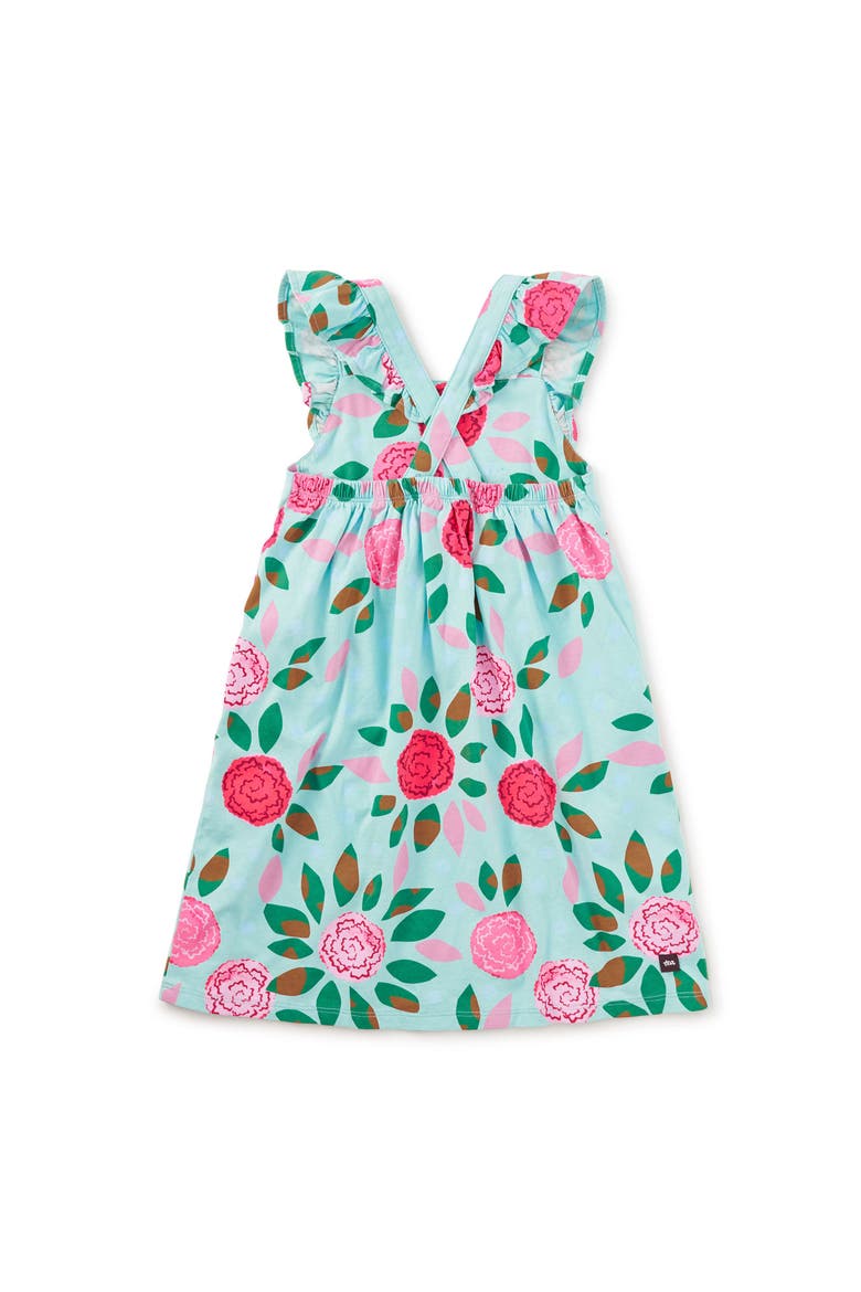 Ruffle Strap Dress, Alternate, color, Spinning Carnations
