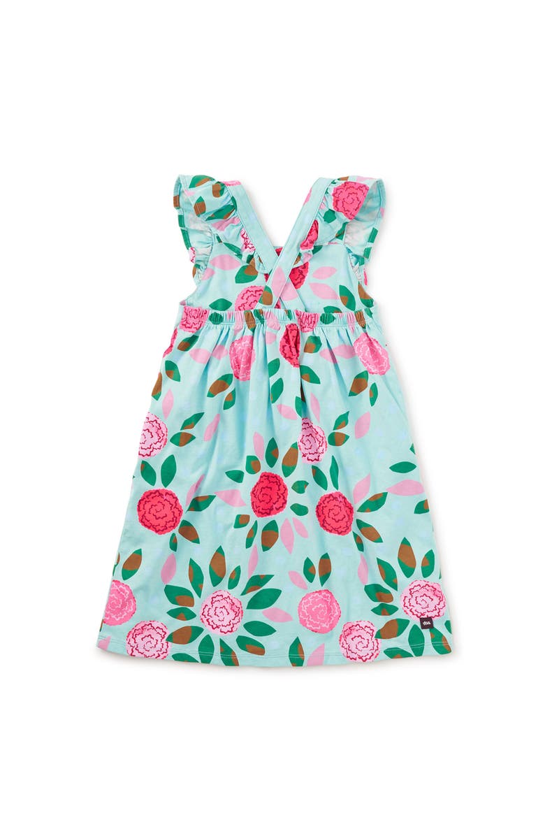 Tea Collection Ruffle Strap Dress, Alternate, color, Spinning Carnations