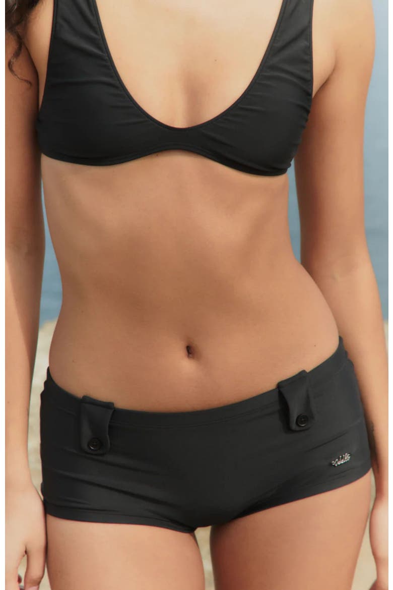 Scoop Neck Bikini Top, Alternate, color, Black