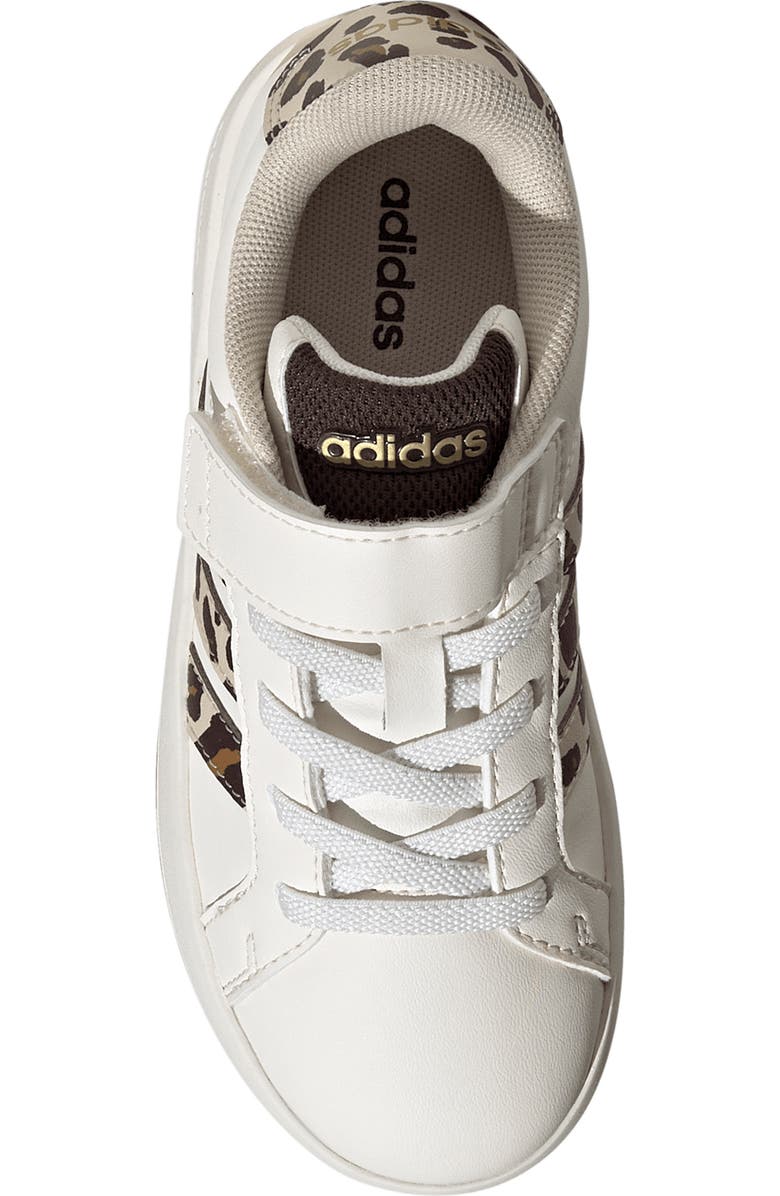 adidas Kids' Grand Court 3-0 Sneaker, Alternate, color, White/ Crystal Linen/ Coffee