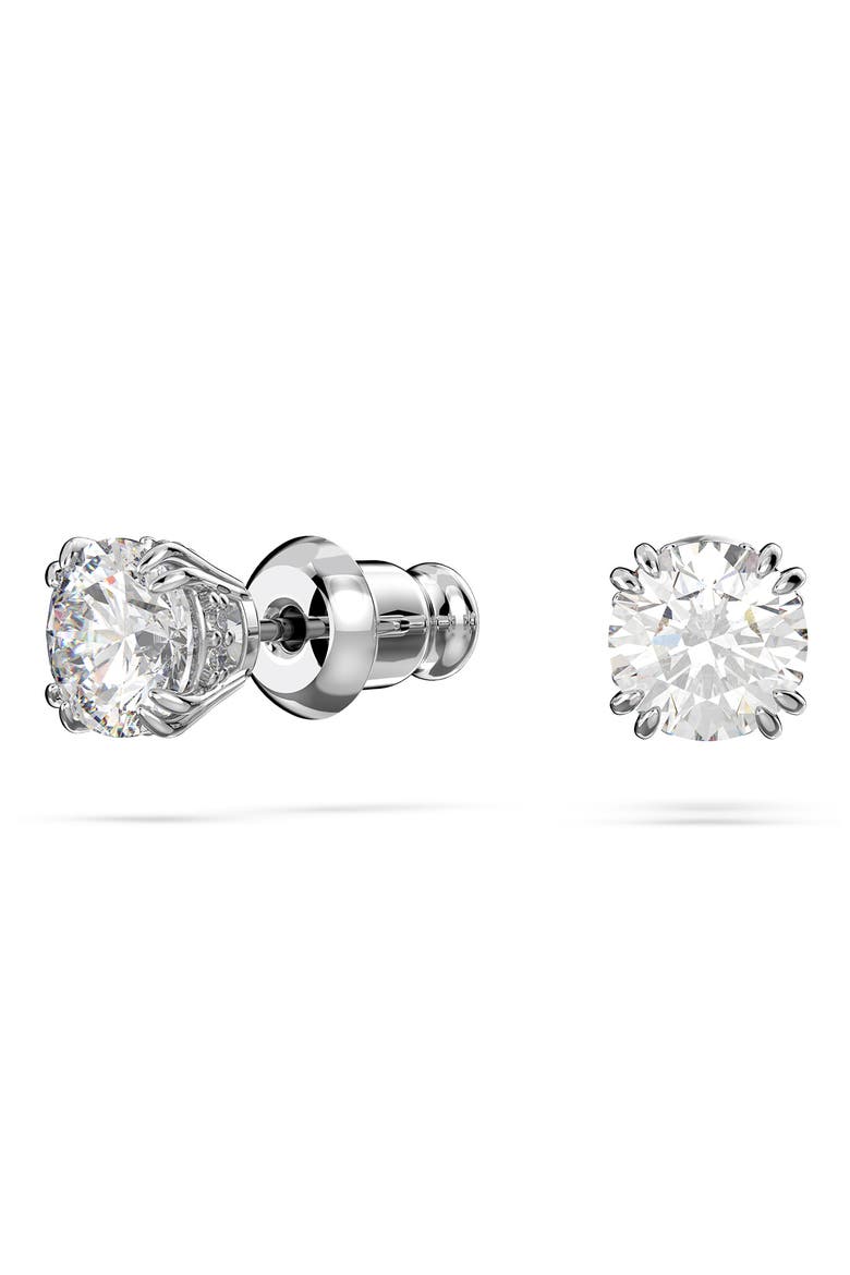 Stilla Stud Earrings & Necklace Set, Alternate, color, SILVER
