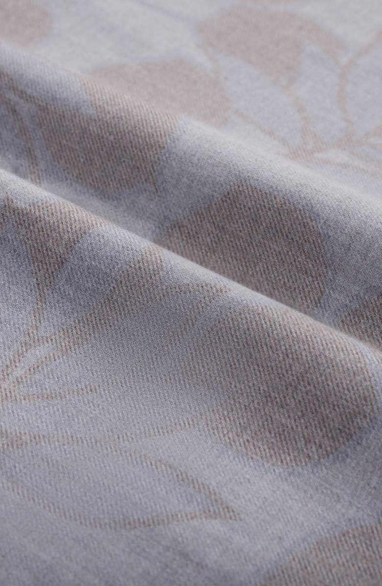 Bugatchi Axel Trim Fit Floral Cotton Button-Up Shirt, Alternate, color, Platinum