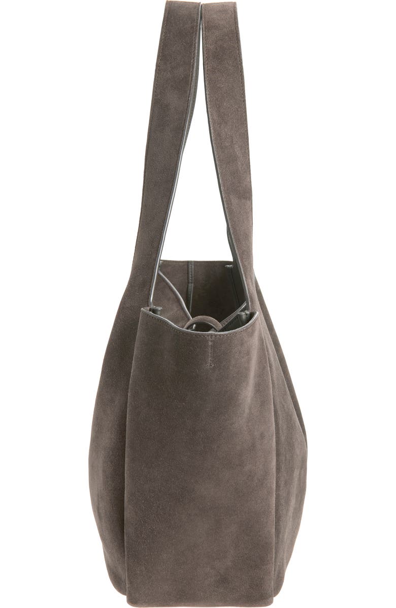 Saint Laurent Le 5 À 7 Bea Suede Tote, Alternate, color, Urban Grey