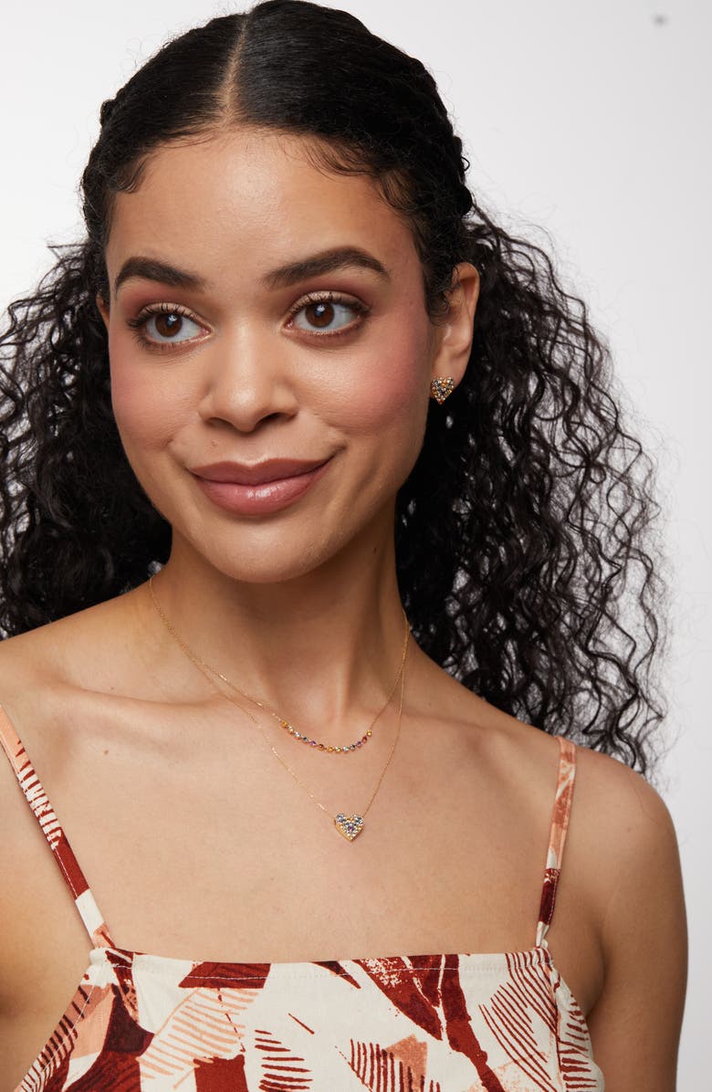 Bony Levy 14K Gold Swiss Blue Topaz Heart Pendant Necklace, Alternate, color,