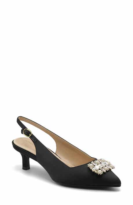 Adrienne Vittadini Savblanc Kitten Heel Slingback Pump