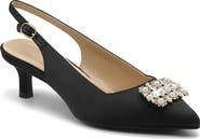 Adrienne Vittadini Savblanc Kitten Heel Slingback Pump