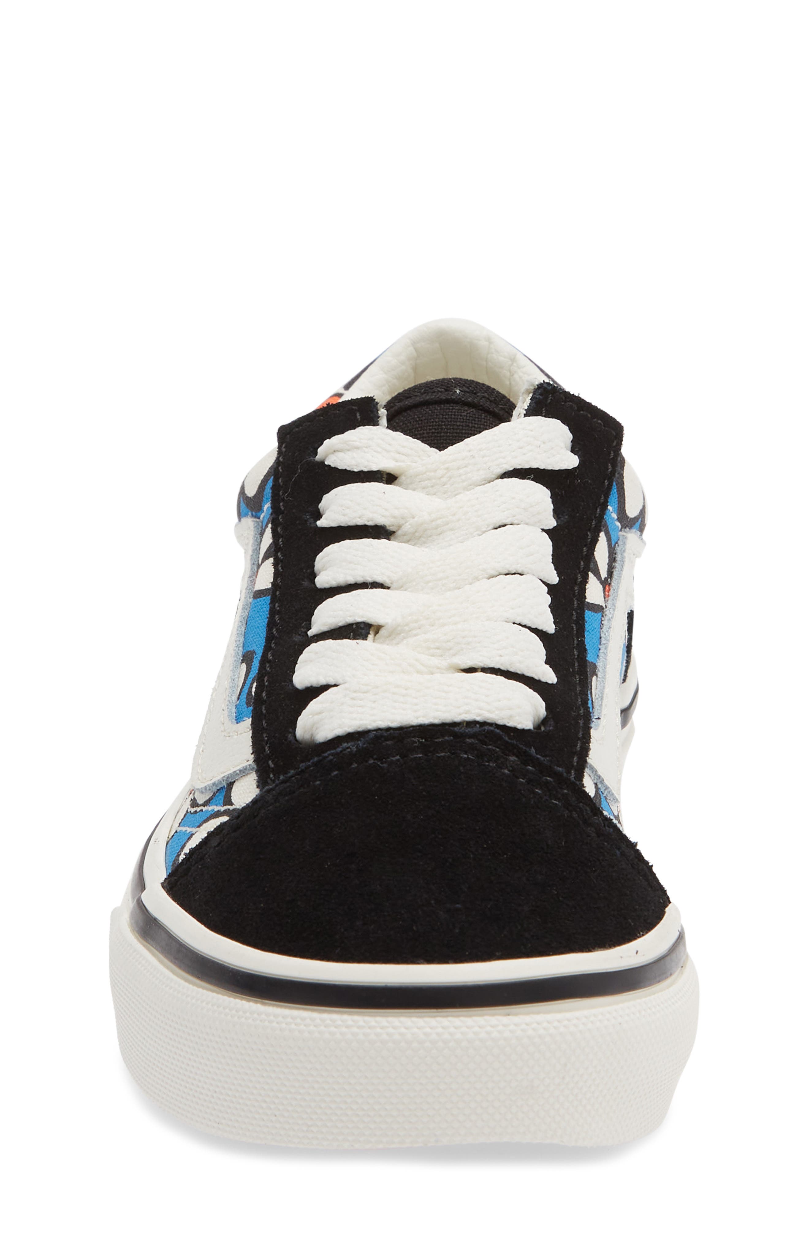 Vans Kids' Old Skool Sneaker, Alternate, color, Painted Floral Bright Azure