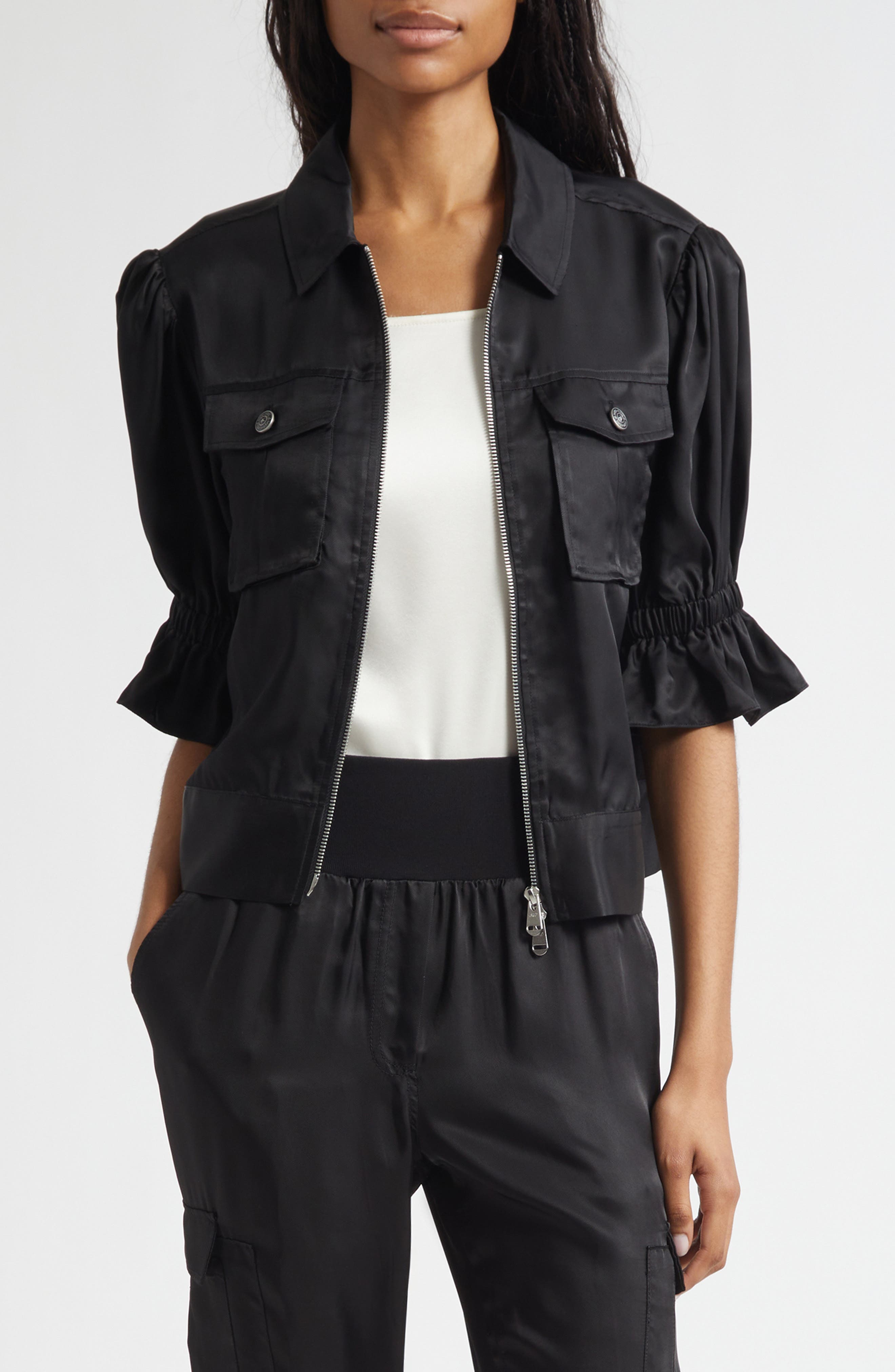 Cinq à Sept Holly Ruffle Sleeve Jacket