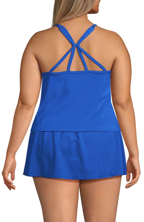 LANDS' END LANDS' END TUGLESS QUICKDRY ADJUSTABLE STRAPPY BACK TANKINI TOP