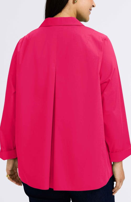 FOXCROFT FOXCROFT AGNES SMOCKED CUFF BLOUSE