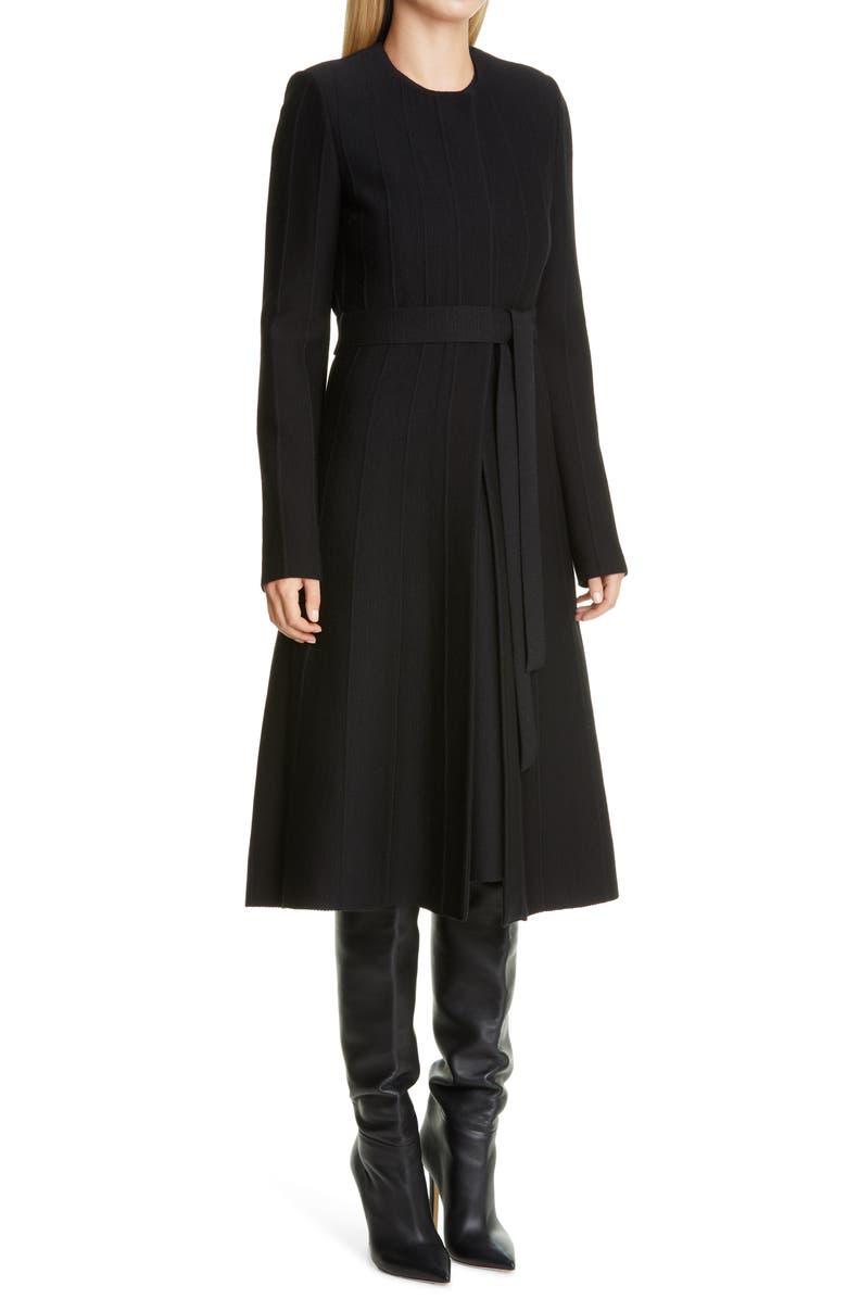 St. John Collection Belted Contour Ottoman Milano Knit Jacket, Alternate, color, 