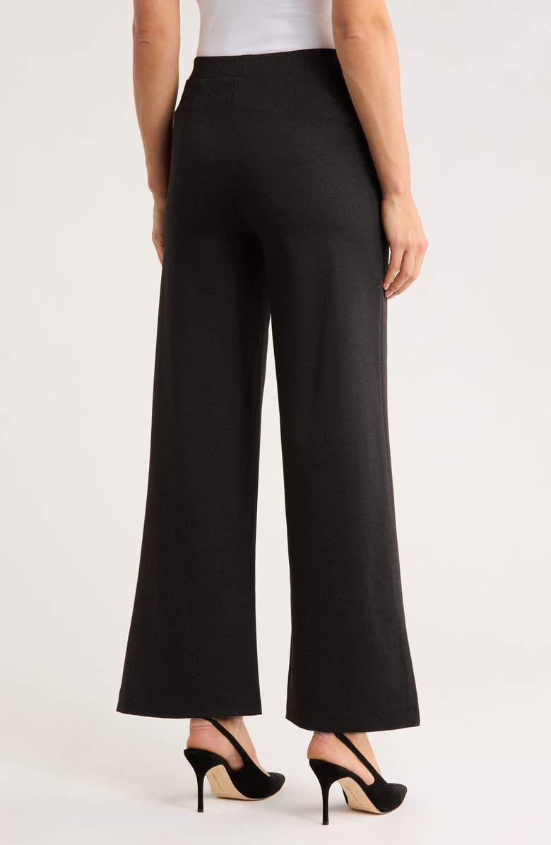 Ellen Tracy Wide Leg Ponte Pull-On Pants, Alternate, color, Herringbone