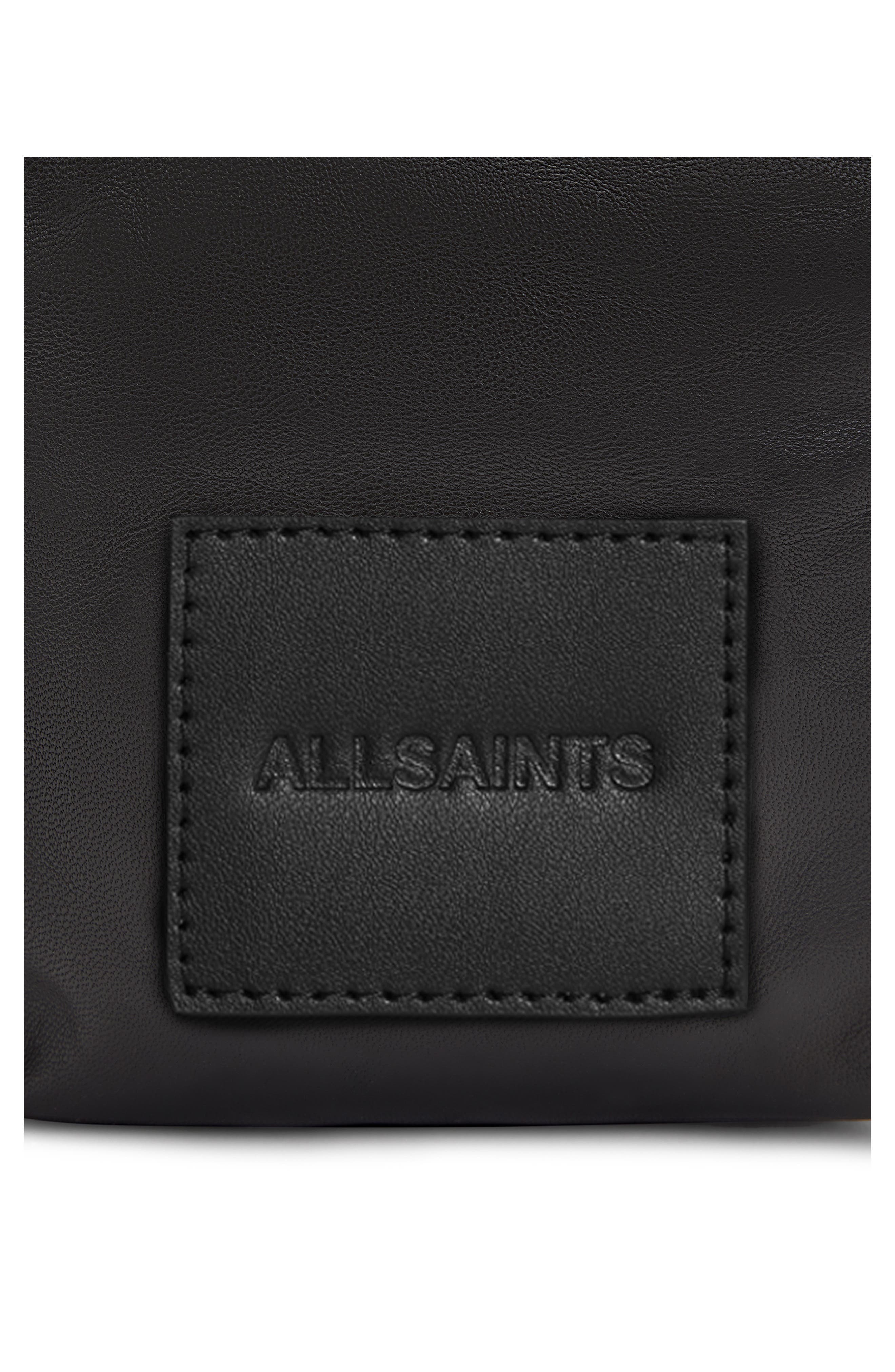 AllSaints Falcon Leather North/South Crossbody Pouch, Alternate, color, 