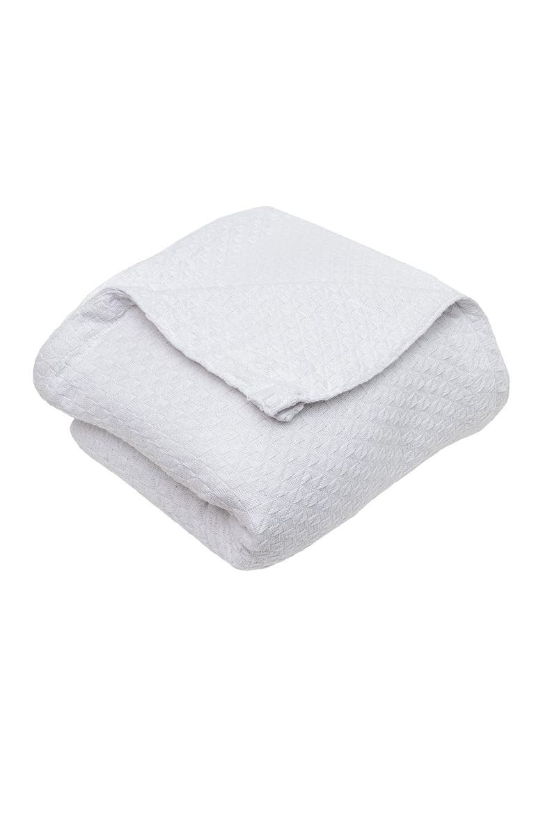 Duck River Textile Full/Queen Carrie White Cotton Throw Blanket  - 80” x 86”, Main, color, 