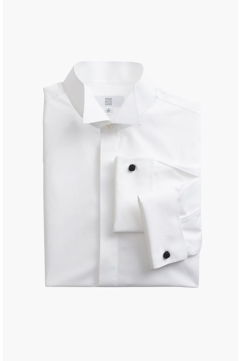 Wing Collar Fly Front Extra Slim Dress Shirt, Alternate, color, White