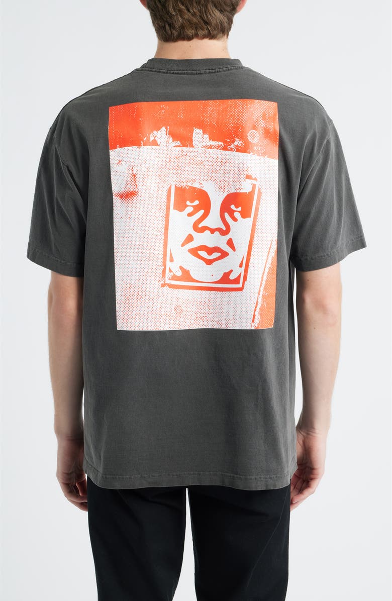 Obey Icon Photo Graphic T-Shirt, Alternate, color, Pigment Dusty Black