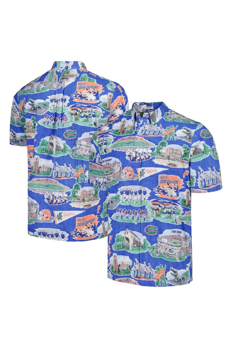 Men's Reyn Spooner Royal Florida Gators Scenic Button-Down Shirt, Main, color, Royal