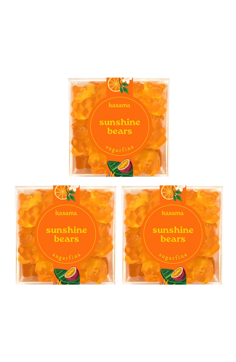 sugarfina Sunshine Bears Set of 3 Candy Cubes, Main, color,