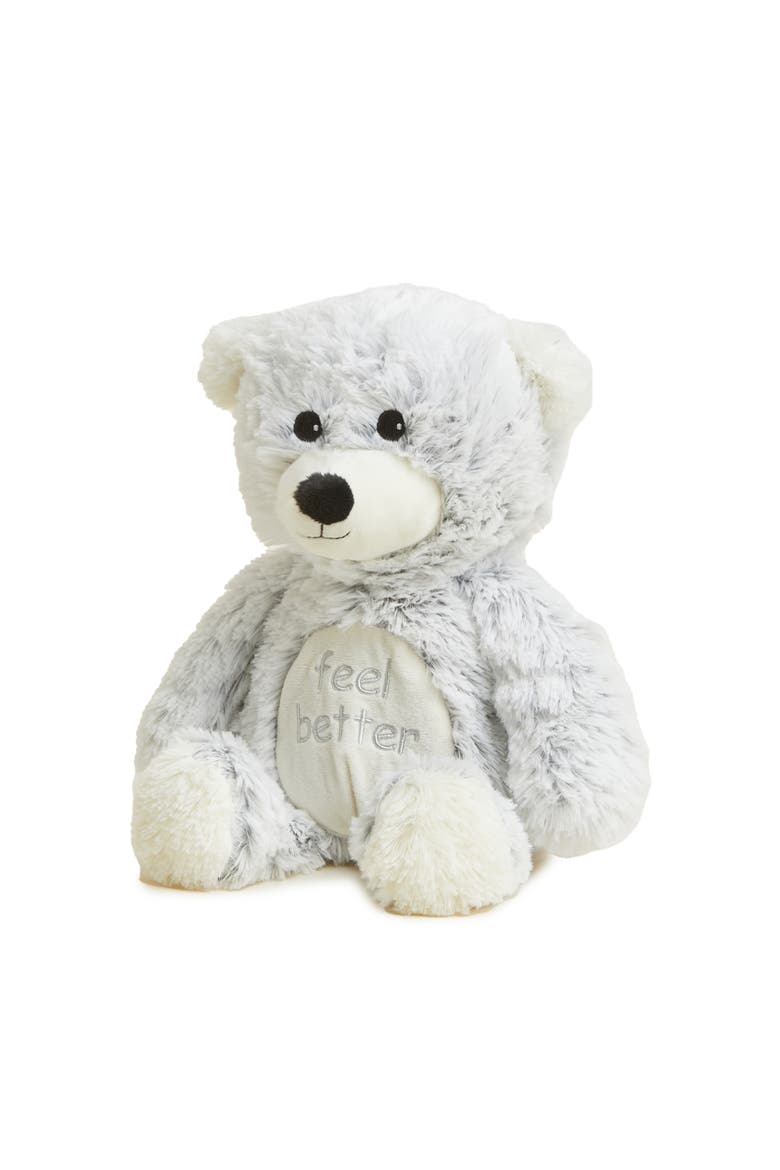 Feel Better Bear Plush Toy, Main, color, Light Gray