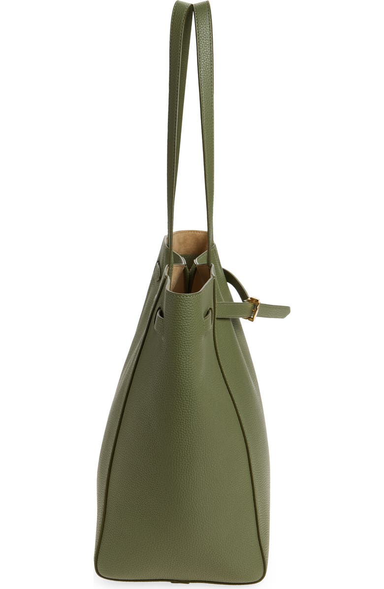 Veronica Beard Dash Leather Tote, Alternate, color, Stone Army