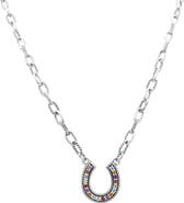 SAMUEL B. Rainbow Stone Horseshoe Pendant Necklace