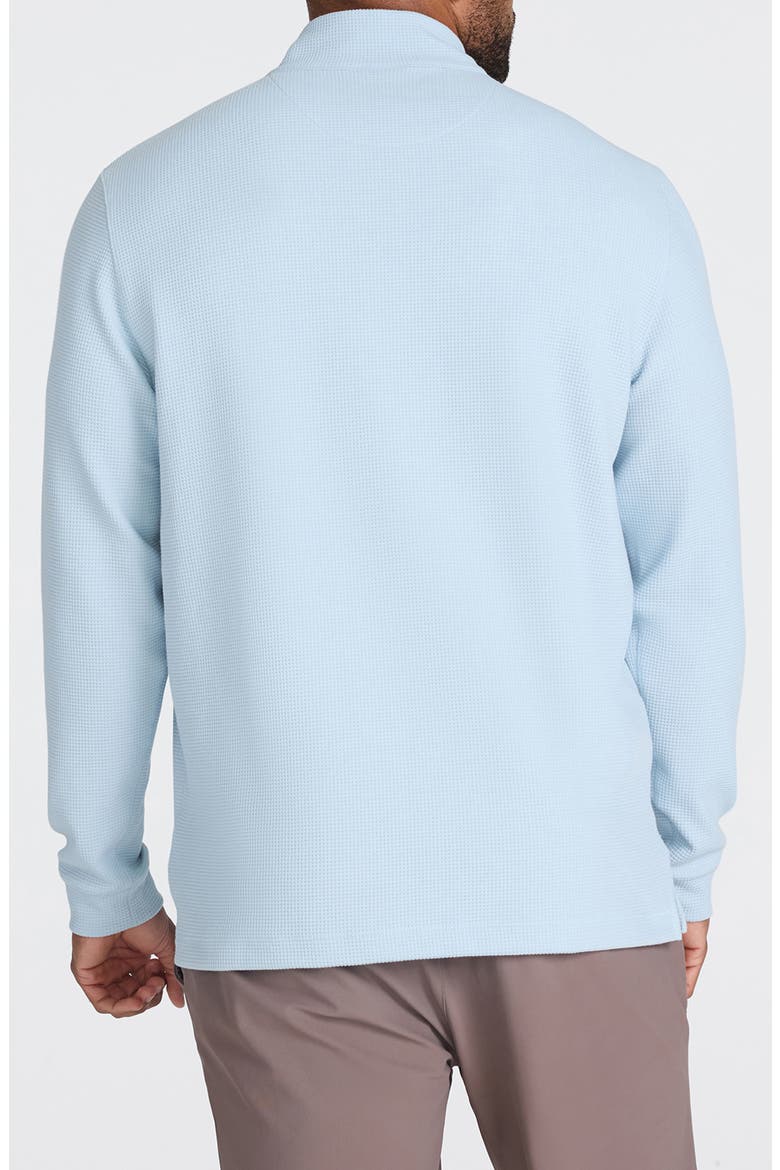 Waffle Knit Quarter Zip Pullover, Alternate, color, BABY BLUE
