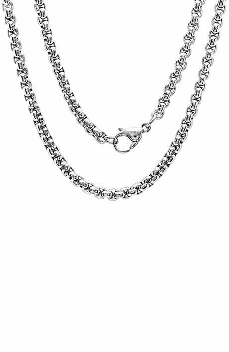 Stainless Steel Box Link Chain Necklace