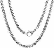 STEELTIME Stainless Steel Box Link Chain Necklace