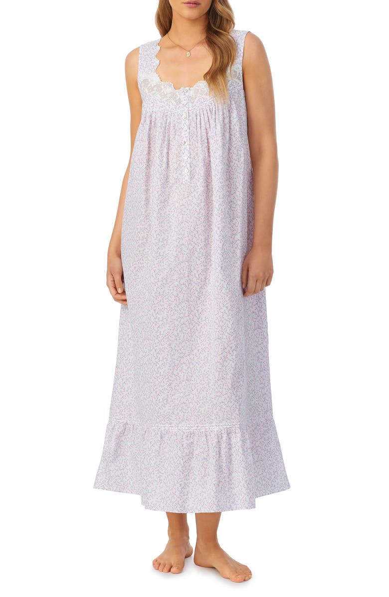 Eileen West Ballet Sleeveless Cotton Nightgown, Main, color, 