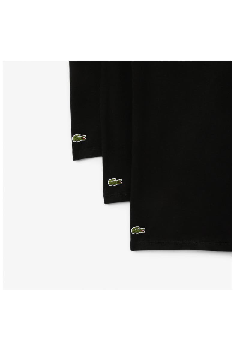 3-Pack Cotton V-Neck T-Shirts, Alternate, color, BLACK