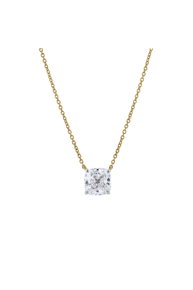 Cushion Chic 14K Gold Lab Grown Diamond Necklace - 1.50 ct, Main, color, 14K Yellow Gold